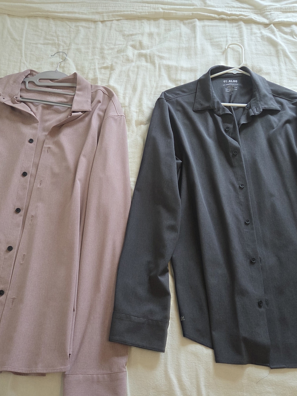 01.ALGO Men’s Black Dress Shirt - Classic Button-Up